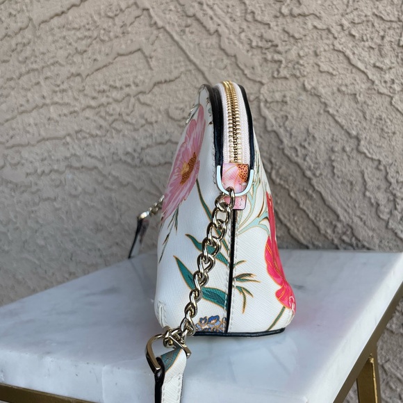 KATE SPADE White Pink & Blue Floral Bloom Blossom Hilli Dome Crossbody Bag - Picture 7 of 12
